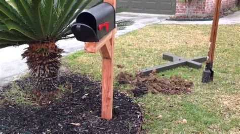 remove mailbox post from ground